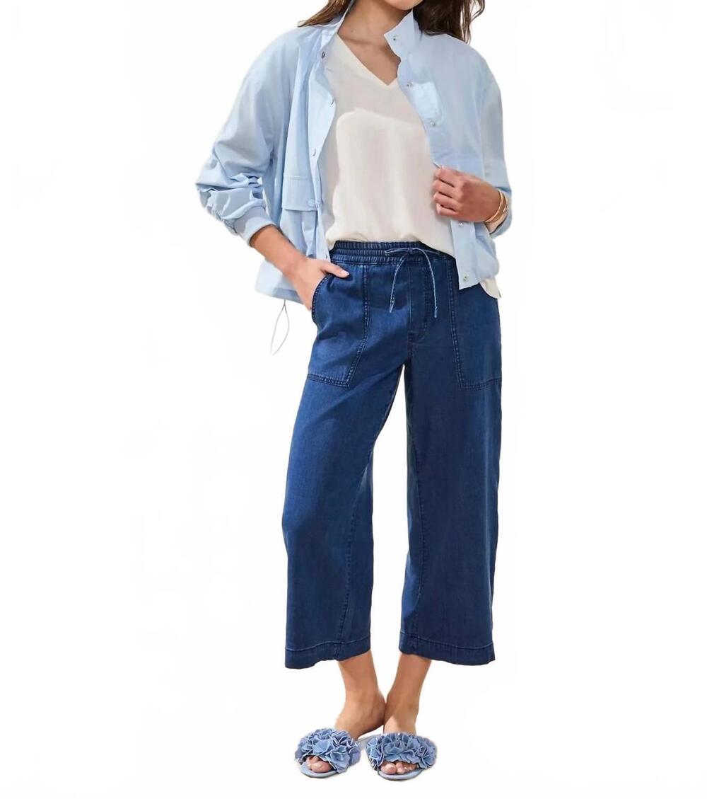 NEW TRIBAL audrey wide crop jogger in seahaven